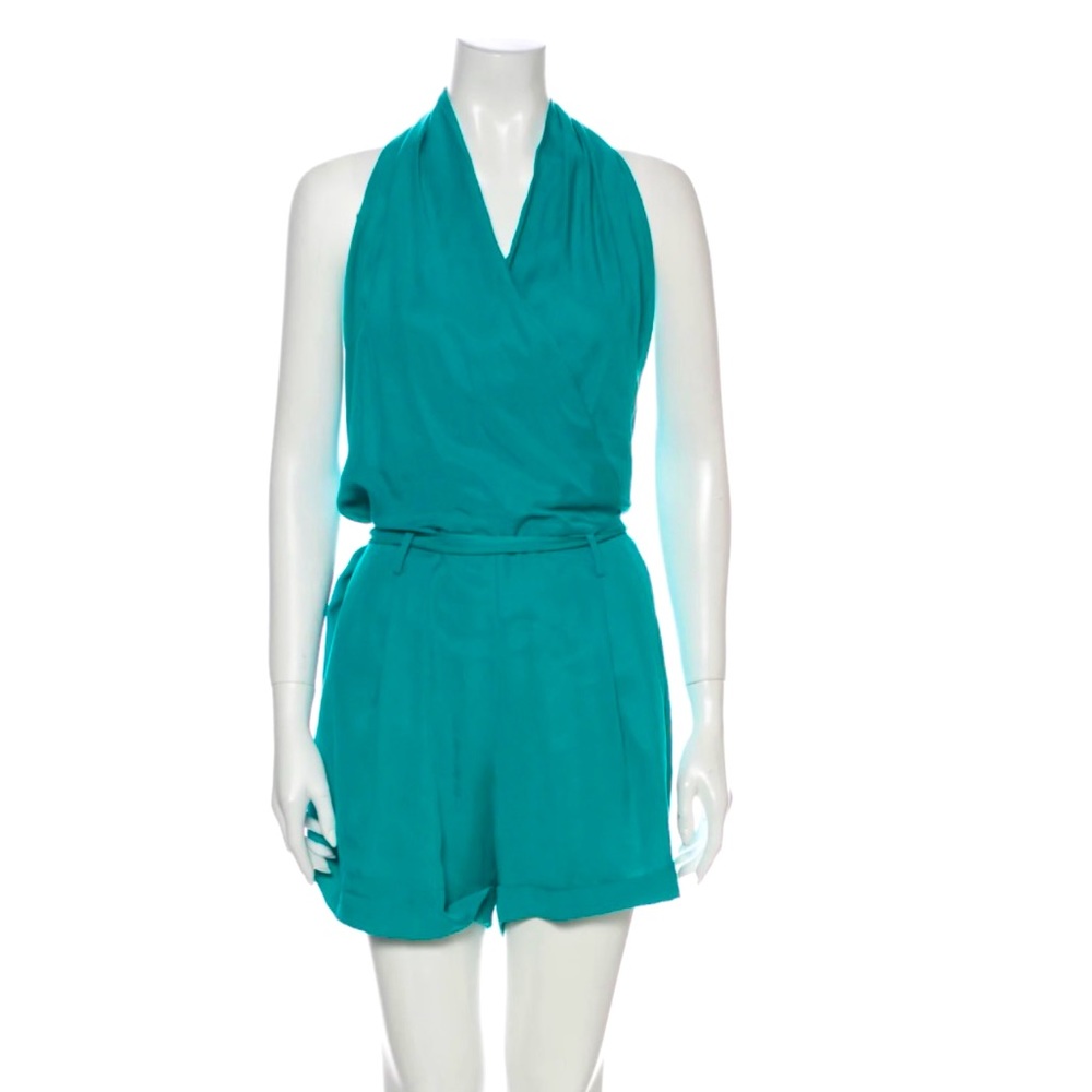 Robert Rodriguez Silk V-Neck Romper